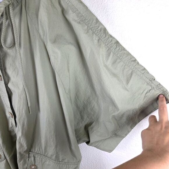 Women's LOFT Light Green Hooded Cotton Lightweight Jacket Size XL - Picture 7 of 11